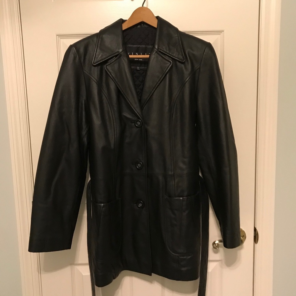 Belted Leather Jacket - image 2